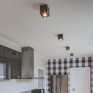 Lampa sufitowa box sześcian kostka nowoczesna betonowa szara Spot-Light 2576136 Concretedream 1xGU10 10x10cm