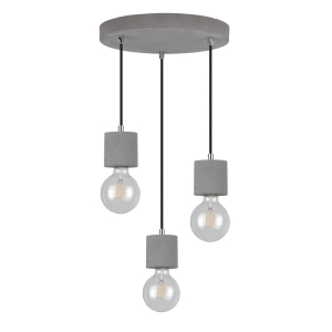 Lampa wisząca betonowa okrągła podsufitka z owalnymi oprawkami Spot-Light 7169336R Strong Round 3xE27 100cm x 32cm