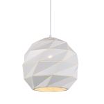 Lampa wisząca biała kula nowoczesna geometryczna do salonu sypialni Italux PND-2424-1L-WH Palermo 1xE27