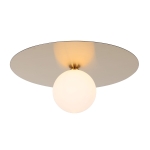 Plafon lampa sufitowa szklana kula złoty okrąg Italux PLF-201923-1 Spoletto 1xG9 45cm