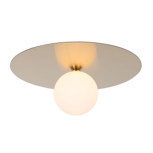 Plafon lampa sufitowa szklana kula złoty okrąg Italux PLF-201923-1 Spoletto 1xG9 45cm