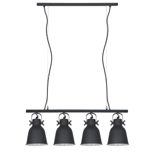 Lampa wisząca nad blat kuchenny czarno białe klosze na listwie MD-HN82608-4-BK+WH Lavare 4xE27