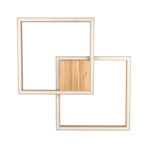 Prostokątna lampa sufitowa z drewna dębowego Spot-Light 9145274 Ramme LED 48W 3000K 64cm