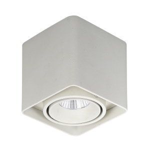 Lampa sufitowa biała metalowa kostka box zaokrąglone narożniki talux SLC78004/10W WH Bonnie LED 3000K 10x10cm