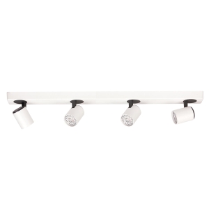 Lampa sufitowa listwa metalowa cztery reflektorki regulowane Italux SPL-3142A-4-WH Elvira 4xGU10 76cm