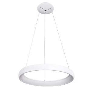 Biała okrągła lampa wisząca obręcz do salonu Italux 5280-850RP-WH-3 Alessia LED 50W 2750LM 3000K 61cm x 120cm