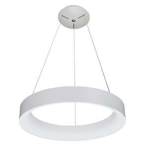 Biała lampa wisząca obręcz LED okrąg 60cm Italux 3945-842RP-WH-3 Chiara 42W 3000K