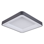 Płaski czarny kwadratowy zaoblony plafon lampa sufitowa Italux 5304-850SQC-BK-3 Giacinto LED 50W 2750LM 3000K 60cm x 6cm