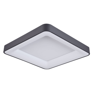 Płaski czarny kwadratowy zaoblony plafon lampa sufitowa Italux 5304-850SQC-BK-3 Giacinto LED 50W 2750LM 3000K 60cm x 6cm