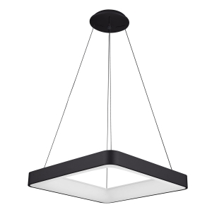 Kwadratowa czarna lampa wisząca Italux 5304-850SQP-BK-3 Giacinto LED 50W 2750LM 3000K 60cm x 120cm