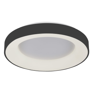 Okrągły plafon 48cm czarna obudowa i biały spód Italux 5304-840RC-BK-3 Giulia LED 40W 3000K