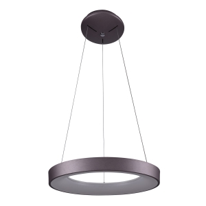 Lampa wisząca kawowa obręcz LED okrąg 48cm Italux 5304-840RP-CO-3 Giulia 40W 3000K