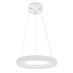 Lampa wisząca okrągła biała obręcz 48cm Italux 5304-840RP-WH-3 Giulia LED 40W 3000K