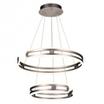 Lampa wisząca dwie kawowe obręcze w stylu tiar Italux MD17016002-2A COFFE Kiara LED 120W 5180LM 3000K 60cm x 120cm