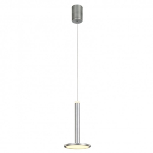 Lampa wisząca nowoczesna minimalistyczna pojedyncza tuba nikiel Italux MD17033012-1A S.NICK Oliver LED 12W 3000K 15cm