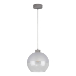 Lampa wisząca betonowa pojedyncza i okrągły szroniony-transparentny klosz Spot-Light 1860136 Fresh E27 110cm x 20cm