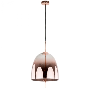 Lampa wisząca miedziana różowe złoto szklany klosz na przewodzie Italux MD-OYD-10310B-SP3 COPPER Alan 3xE14 