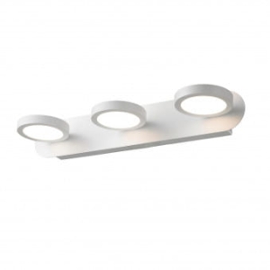 Kinkiet lampa ścienna biała trzy oczka reflektorki okrągłe na listwie Italux MB1063/3 Kendra LED 13.5W 3000K 40cm