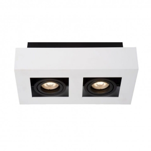 Lampa sufitowa punktowa spot regulowana Italux IT8001S2-WH/BK Casemiro 2xGU10 Czarny Biały