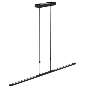 Czarna smukła lampa wisząca listwa Steinhauer 1482ZW Zelena LED 2x8,4W + 2x4,2W 3000K 122cm