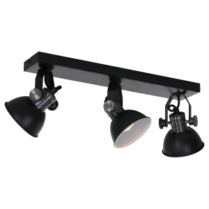 Lampa Sufitowa z reflektorami Steinhauer 2134ZW Brooklyn 3xGU10 17cm x 46cm czarny regulowana