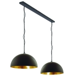 Czarna nowoczesna podwójna lampa wisząca Steinhauer 2556ZW Semicirkel 2xE27 115cm