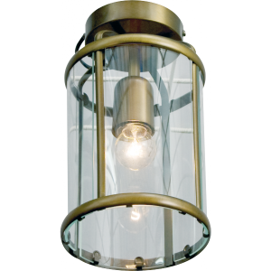 Złota klasyczna lampa sufitowa plafon transparentne szkło Steinhauer 5973BR Pimpernel E27 16cm