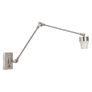 Srebrna regulowana lampa ścienna kinkiet Steinhauer 7396ST Gramineus E27 74,5cm