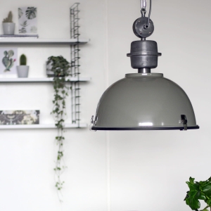 Lampa zielona klasyczna wisząca na łańcuchu Steinhauer 7586G Bikkel E27 42cm