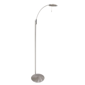 Srebrna regulowana lampa ledowa podłogowa Steinhauer 7862ST Zenith LED 2x6W 3500K 144cm