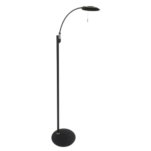 Czarna lampa regulowana podłogowa ledowa Steinhauer 7862ZW Zenith LED 2x6W 3500K 144cm