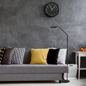 Czarna regulowana lampa podłogowa ledowa Steinhauer 7910ZW Zenith LED 6W 3000K 150cm