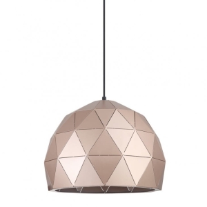 Lampa wisząca złota geometryczna klosz hemisferyczny kopuła z trójkątów metalowa Italux MDM-3471-1 GD Harley 1xE27 36cm
