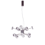 Nowoczesna lampa wisząca z świecącymi obręczami Italux AD16002-16A COFFEE Metis LED 16x4,8W 3000K 76cm x 135cm