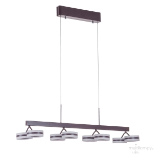 Kawowa podłużna lampa wisząca nad stół do jadalni Italux AD16002-8A COFFEE Metis LED 8x4,8W 3600LM 3000K