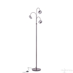 Lampa minimalistyczna podłogowa srebrna trzy małe świecące okręgi na jednym prostym trzonie Italux AL16002-3A COFFEE Metis LED 3x4.8W 3000K 165cm
