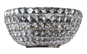 Lampa ścienna Kinkiet Z Kryształami Glamour Maytoni DIA100-WL-02-N Basfor 2xE14 12x15x25cm nikiel