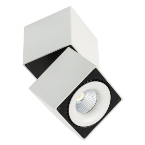  Lampa sufitowa reflektor box kwadratowy biały czarny Italux SLC7562/28W 4000K WH+BL Sevilla Square Ceiling