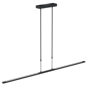 Czarna smukła lampa wisząca listwa Steinhauer 7971ZW Zelena LED 21W + 2x8,4W 3000K 140cm