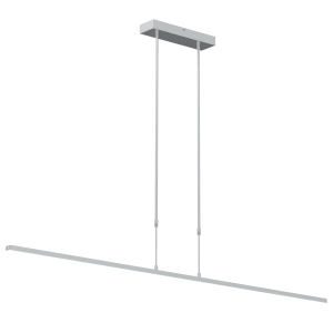 Srebrna smukła lampa wisząca listwa Steinhauer 7971ST Zelena LED 21W + 2x8,4W 3000K 140cm