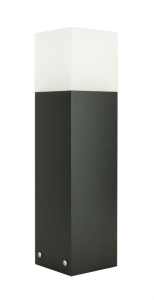 Czarna zewnętrzna lampa stojąca słupek oświetleniowy SU-MA CB-MAX 400 BL Cube Max E27 IP44 40cm
