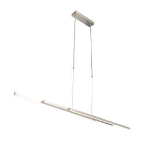 Srebrna nowoczesna lampa wisząca listwa Steinhauer 7970ST Zelena LED 2x16W + 2x4,2W 3000K 140cm