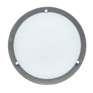 Lampa sufitowa okrągła betonowa ze szklanym kloszem Spot-Light 4754236 Beton/Szkło Rocky 3xE27 45cm