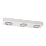 Lampa sufitowa z białego betonu podłużna z oczkami LED Spot-Light 2291337 Cool 3x5W 3000K 3,5cm x 42cm