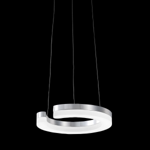 Lampa wisząca okrąg półkole chrom Italux MD1202214-1A Blunder LED 11.5W 3000K 30cm
