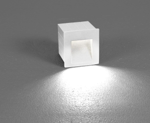 Biała lampa schodowa wpuszczana w ścianę Nowodvorski 6908 Step LED 3W 3000K IP44