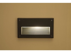 Grafitowa zewnętrzna lampa ścienna wpuszczana elewacyjna Nowodvorski 3412 Basalt I E14 IP44