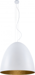 Biała kopułowa lampa wisząca z złotym wnętrzem klosza Nowodvorski 9025 Egg XL 7xE27 75cm x 350cm
