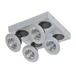 Lampa sufitowa box kwadratowa podsufitka biała cztery reflektorki oczka regulowane Italux FH31784S4 Catalina LED 28W 3000K