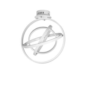 Lampa sufitowa nowoczesna biała okręgi nachodzące na siebie przestrzenna kula Italux AX16020-4A WH Tryton  LED 29W 3000K 40cm